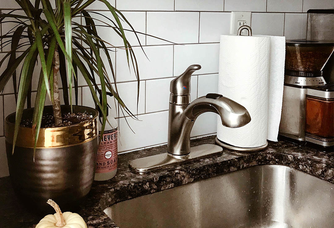 Kitchen Update Faux Subway Tile Backsplash With Vinyl Peel And